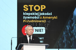 Konferencja prezesa PiS Jarosława Kaczyńskiego