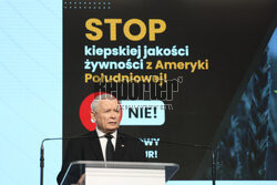 Konferencja prezesa PiS Jarosława Kaczyńskiego