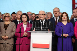 Konferencja prezesa PiS Jarosława Kaczyńskiego