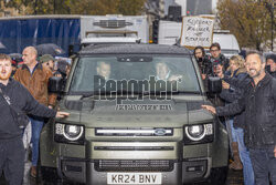 Jeremy Clarkson na proteście rolników w Londynie