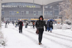 Pierwszy śnieg w Warszawie