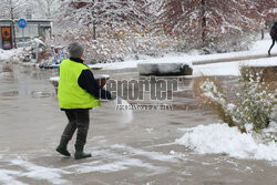 Pierwszy śnieg w Warszawie