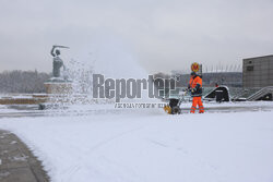 Pierwszy śnieg w Warszawie