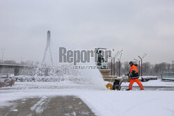 Pierwszy śnieg w Warszawie