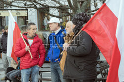 Pikieta antyimigrancka zorganizowana przez ONR