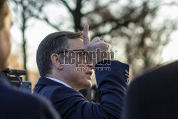 Konferencja Zbigniewa Ziobry i posłów PiS przed KPRM