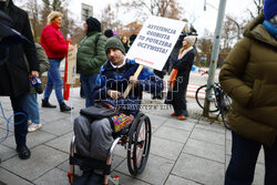 Protest w sprawie ustawy o asystencji osobistej dla OzN