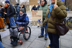 Protest w sprawie ustawy o asystencji osobistej dla OzN