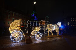 Świąteczna iluminacja na Trakcie Królewskim