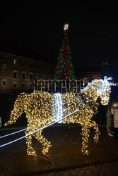 Świąteczna iluminacja na Trakcie Królewskim