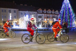 Mikołajki na rowerach w Łomży