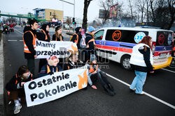 Ostatnie Pokolenie - blokada ul. Czerniakowskiej