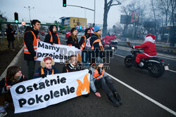 Ostatnie Pokolenie - blokada ul. Czerniakowskiej